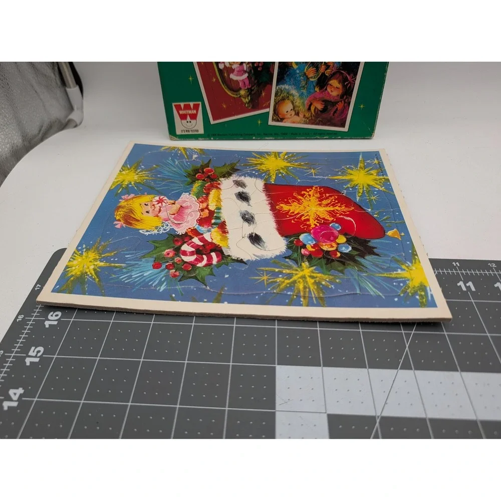 Whitman Christmas Time Frame Tray Puzzles Vintage 1969 Wolfgang M Otto Lot